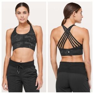 Lululemon Free To Be Moved BraIn Incognito Camo Multi Grey W2BJAS